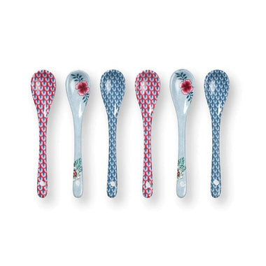 Pip Studio Oriental Flower Festival Set of 6 Teaspoons - Blue